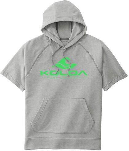 Koloa Mens Classic Wave Logo Moisture Wicking Short Sleeve Hooded Pullover in Kuwait