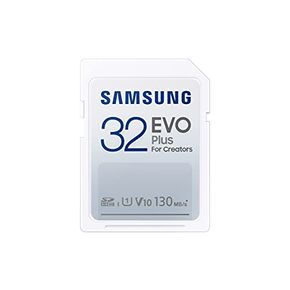 SAMSUNG EVO Plus SDXC 32GB Full Size SD Memory Card w/ Adapter, UHS-I U3, Supports 4K Video, Storage Expansion for DSLR, Mirrorless Camera, PC, MB-SC32H/AM in Saudi Arabia