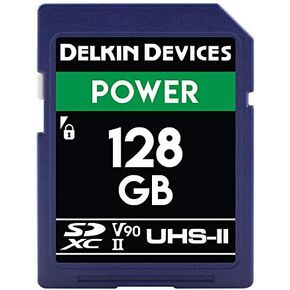 Delkin Devices Power 128GB SDXC UHS-II Memory Card – 300MB/s Read, 250MB/s Write | Ideal for 8K, 4K, HDR, and 360 Video | High-Performance SD Card for Cameras in Saudi Arabia