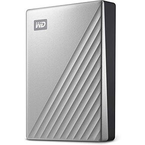 قرص صلب خارجي محمول ماي باسبورت الترا فضي من ويسترن ديجيتال سعة 1 تيرابايت، USB-C - WDBC3C0010BSL-WESN in Kuwait