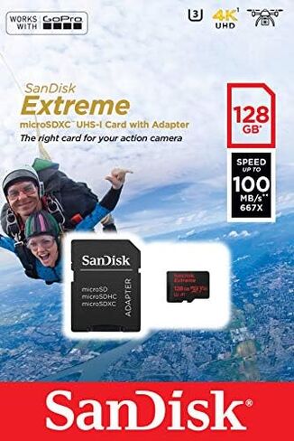 SanDisk Extreme 64GB microSD, microSDHC, microSDXC, 4K UHD- SDSQXA2-064G-GN6MA, A1/A2 in Kuwait