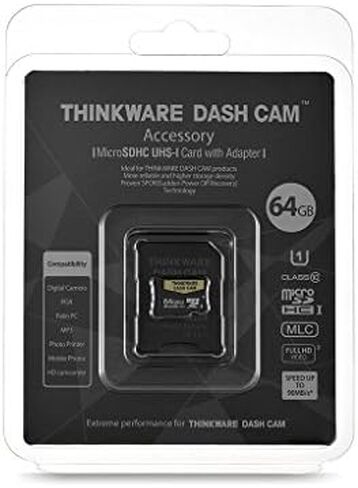 بطاقة THINKWARE MicroSD سعة 256 جيجابايت لكاميرا Thinkware Dash Cam، تسجيل حلقة in Kuwait
