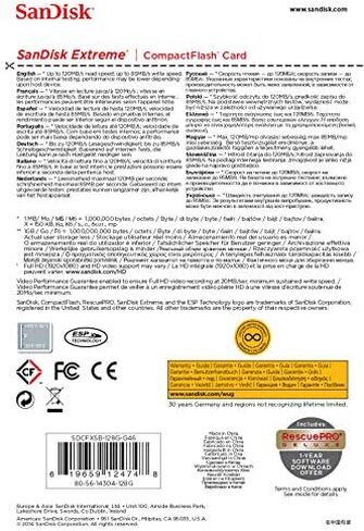 SANDISK 32GB Extreme CompactFlash Memory Card UDMA 7 Speed Up To 120MB/s - SDCFXSB-032G-G46 in Saudi Arabia