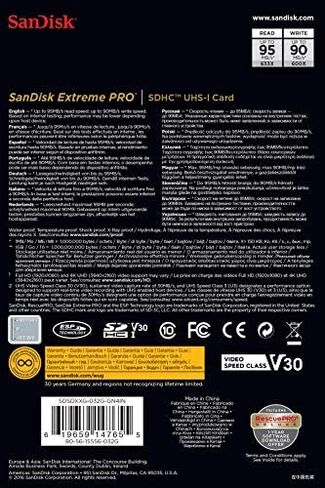 SanDisk 64GB Extreme PRO SDXC UHS-I Card - C10, U3, V30, 4K UHD, SD Card - SDSDXXY-064G-GN4IN in Saudi Arabia