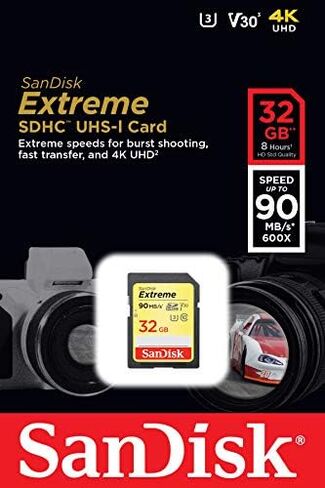 SanDisk 16GB Extreme SDHC UHS-I Memory Card in Saudi Arabia