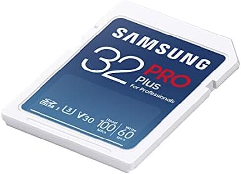 بطاقة ذاكرة SD كاملة الحجم من سامسونج PRO Plus SDXC سعة 256 جيجابايت مع محول، تدعم فيديو 4K UHD، وتوسيع التخزين لمحترفي الوسائط الرقمية والمصورين، MB-SD256K/AM in Saudi Arabia