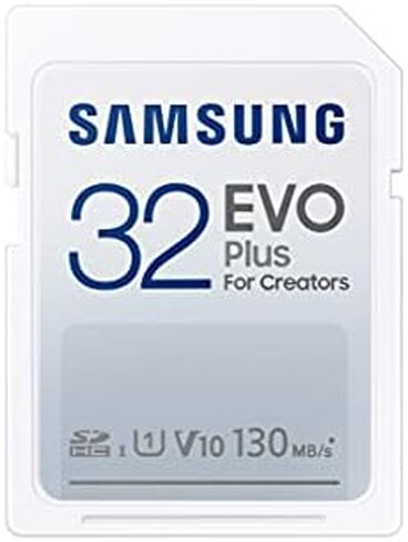 SAMSUNG EVO Plus SDXC 32GB Full Size SD Memory Card w/ Adapter, UHS-I U3, Supports 4K Video, Storage Expansion for DSLR, Mirrorless Camera, PC, MB-SC32H/AM in Saudi Arabia