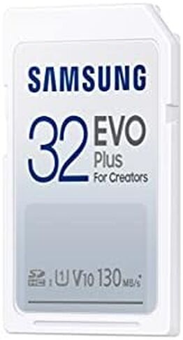 SAMSUNG EVO Plus SDXC 32GB Full Size SD Memory Card w/ Adapter, UHS-I U3, Supports 4K Video, Storage Expansion for DSLR, Mirrorless Camera, PC, MB-SC32H/AM in Saudi Arabia