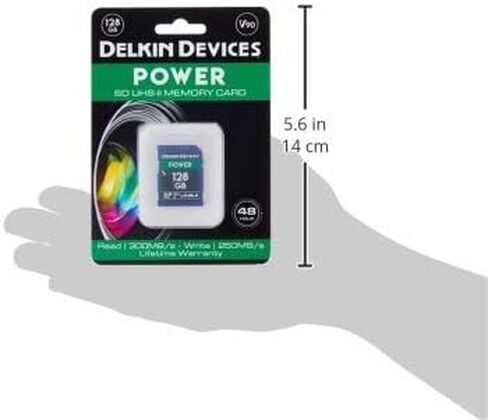 Delkin Devices POWER 32GB SD Memory Card - UHS-II (U3/V90) 300MB/s Read 250MB/s Write | SDXC Memory Card for 8K, 4K, HDR, 360º Video | High Performance SD Card 32GB for Cameras in Saudi Arabia