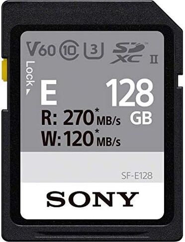 Sony E series SDXC UHS-II Card 64GB, V30, CL10, U3, Max R270MB/S, W70MB/S (SF-E64/T1) in Saudi Arabia