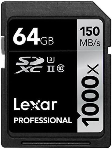 Lexar Professional 1000x 16GB SDHC UHS-II/U3 Card (Up to 150MB/s read) w/Image Rescue 5 Software LSD16GCRBNA1000 in Saudi Arabia