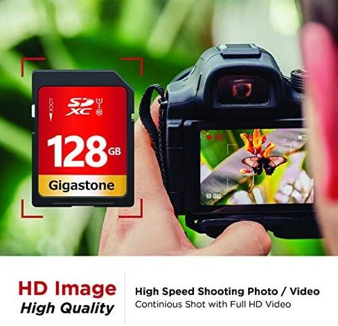 GIGASTONE 8GB SD Card UHS-I U1 Class 10 SDHC Memory Card, Speed Up to 80MB/s, Full HD Video Kodak Olympus Digital Camera, with 1 mini case in Kuwait