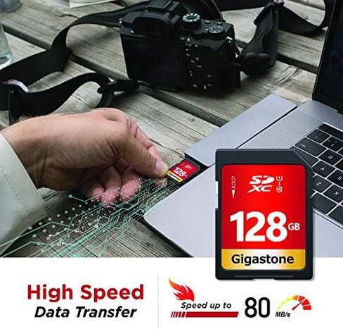 GIGASTONE 8GB SD Card UHS-I U1 Class 10 SDHC Memory Card, Speed Up to 80MB/s, Full HD Video Kodak Olympus Digital Camera, with 1 mini case in Kuwait