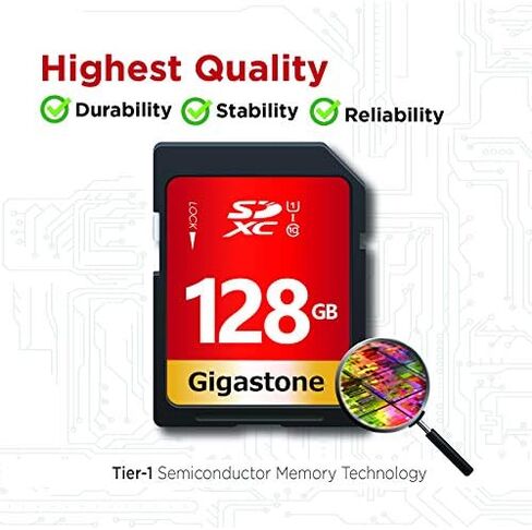 GIGASTONE 8GB SD Card UHS-I U1 Class 10 SDHC Memory Card, Speed Up to 80MB/s, Full HD Video Kodak Olympus Digital Camera, with 1 mini case in Kuwait