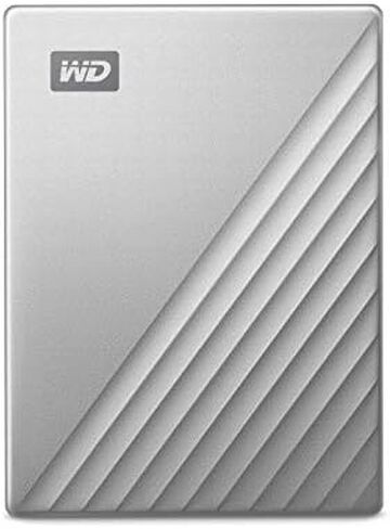 قرص صلب خارجي محمول ماي باسبورت الترا فضي من ويسترن ديجيتال سعة 1 تيرابايت، USB-C - WDBC3C0010BSL-WESN in Kuwait