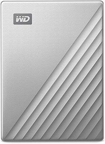 قرص صلب خارجي محمول ماي باسبورت الترا فضي من ويسترن ديجيتال سعة 1 تيرابايت، USB-C - WDBC3C0010BSL-WESN in Kuwait