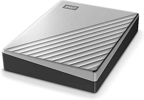 قرص صلب خارجي محمول ماي باسبورت الترا فضي من ويسترن ديجيتال سعة 1 تيرابايت، USB-C - WDBC3C0010BSL-WESN in Kuwait