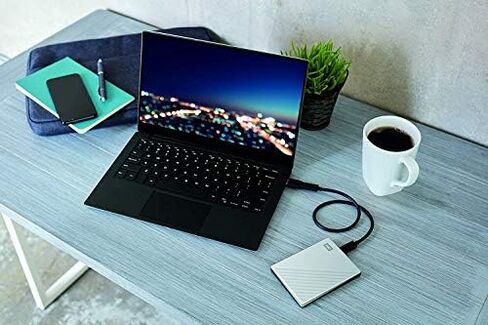 قرص صلب خارجي محمول ماي باسبورت الترا فضي من ويسترن ديجيتال سعة 1 تيرابايت، USB-C - WDBC3C0010BSL-WESN in Kuwait