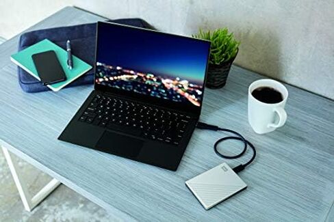 قرص صلب خارجي محمول ماي باسبورت الترا فضي من ويسترن ديجيتال سعة 1 تيرابايت، USB-C - WDBC3C0010BSL-WESN in Kuwait