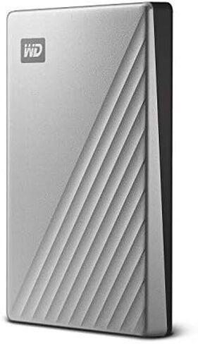 قرص صلب خارجي محمول ماي باسبورت الترا فضي من ويسترن ديجيتال سعة 1 تيرابايت، USB-C - WDBC3C0010BSL-WESN in Kuwait