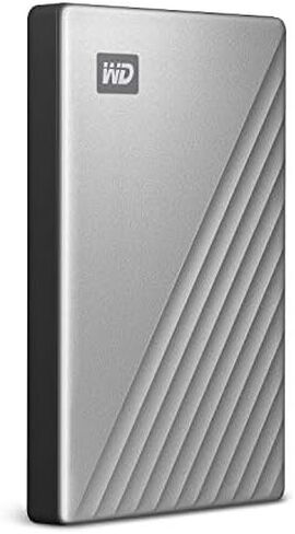 قرص صلب خارجي محمول ماي باسبورت الترا فضي من ويسترن ديجيتال سعة 1 تيرابايت، USB-C - WDBC3C0010BSL-WESN in Kuwait