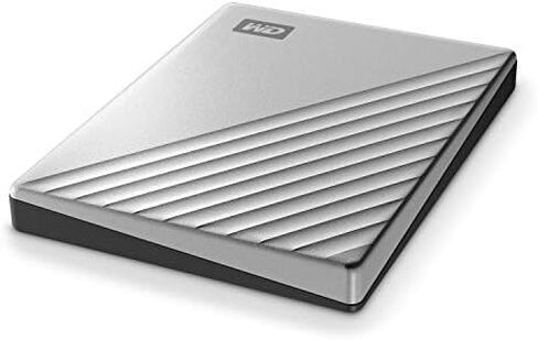 قرص صلب خارجي محمول ماي باسبورت الترا فضي من ويسترن ديجيتال سعة 1 تيرابايت، USB-C - WDBC3C0010BSL-WESN in Kuwait