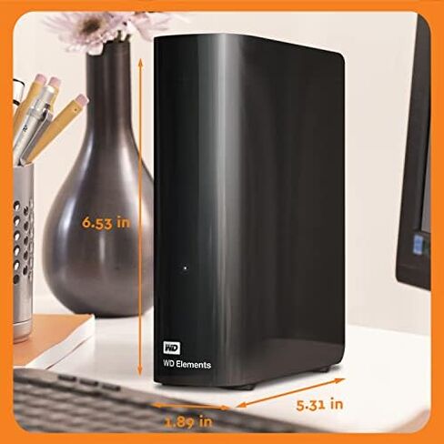 WD 6TB Elements Desktop Hard Drive HDD & 5TB Elements Portable External Hard Drive HDD, USB 3.0, Compatible with PC, Mac, PS4 & Xbox - WDBU6Y0050BBK-WESN in Kuwait