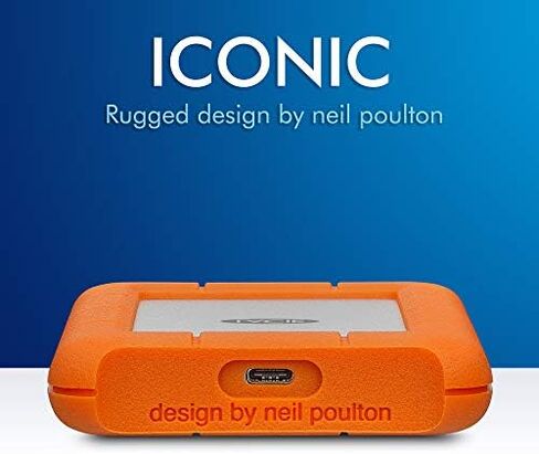 محرك الأقراص الصلبة LaCie Rugged SSD بسعة 500 جيجابايت - USB-C USB 3.2 NVMe بسرعة تصل إلى 1050 ميجابايت/ثانية، مقاوم للماء IP67، مقاوم للسقوط 3 أمتار، تشفير، ضمان لمدة 5 سنوات مع استعادة البيانات، 1 Mo Adobe CC (STHR500800) in Saudi Arabia