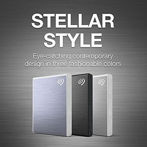 Seagate One Touch SSD 1TB External SSD Portable – Silver, speeds up to 1030MB/s, 6mo Mylio Photo+ subscription, 6mo Dropbox Backup Plan​ and Rescue Services (STKG1000401) in Saudi Arabia