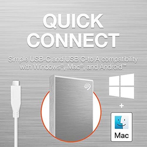 Seagate One Touch SSD 1TB External SSD Portable – Silver, speeds up to 1030MB/s, 6mo Mylio Photo+ subscription, 6mo Dropbox Backup Plan​ and Rescue Services (STKG1000401) in Saudi Arabia