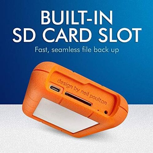 LaCie Rugged Thunderbolt USB-C 2TB External Hard Drive Portable HDD – USB 3.0 compatible, Drop Shock Dust Water Resistant, Mac and PC Computer Desktop Workstation Laptop, 1 Mo Adobe CC (STFS2000800) in Saudi Arabia