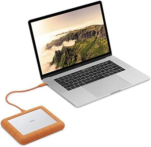 LaCie Rugged Thunderbolt USB-C 2TB External Hard Drive Portable HDD – USB 3.0 compatible, Drop Shock Dust Water Resistant, Mac and PC Computer Desktop Workstation Laptop, 1 Mo Adobe CC (STFS2000800) in Saudi Arabia