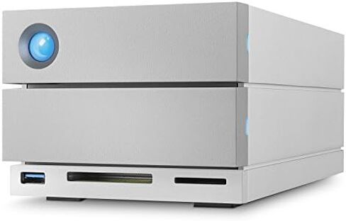 LaCie 2big Dock RAID 12TB External RAID Hard Drive HDD with SD Card CF Card Slots, for Mac and PC Desktop Data Redundancy Thunderbolt 3 USB-C USB 3.0, 1 Month Adobe CC, Data Recovery (STGB12000400) in Saudi Arabia