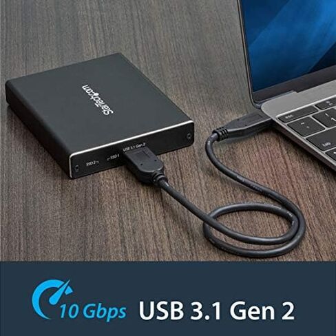 StarTech M.2 NGFF SATA SSD Enclosure, USB 3.0 5Gbps, UASP, Aluminum, Black in Kuwait