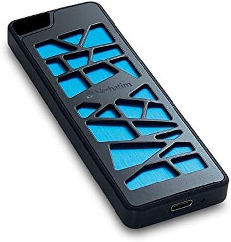 محرك أقراص SSD محمول للألعاب VGX1000 بسعة 256 جيجابايت من Verbatim يصل إلى 1000 ميجابايت/ثانية PCIe NVMe USB-C USB 3.2 Gen 2 محرك أقراص الحالة الصلبة الخارجي in Saudi Arabia