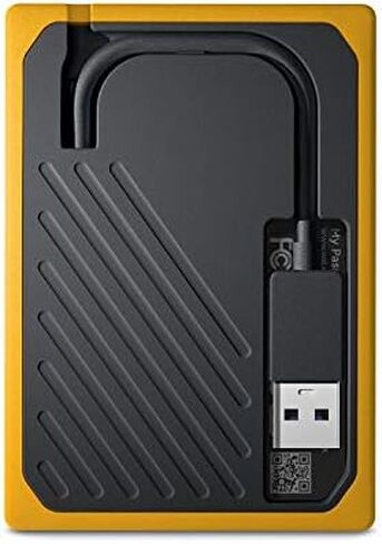 WD 500GB My Passport Go SSD Amber Portable External Storage, USB 3.0 - WDBMCG5000AYT-WESN in Saudi Arabia