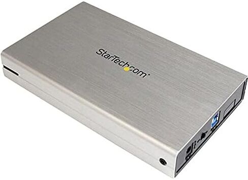 StarTech.com 3.5 بوصة أسود ألومنيوم USB 3.0 خارجي SATA III SSD/HDD مع UASP لSATA 6Gbps - 3.5 بوصة SATA Hard Drive Enclosure (S3510BMU33) in Kuwait
