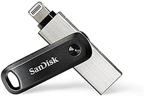 SanDisk 64GB iXpand Flash Drive Go for iPhone and iPad - SDIX60N-064G-GN6NN, Black in Saudi Arabia