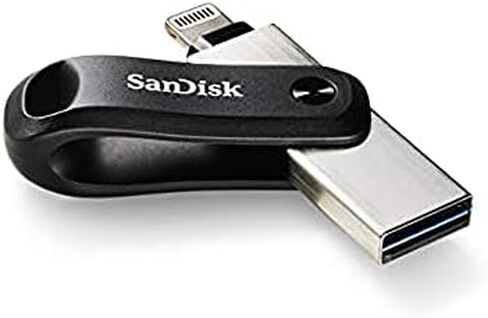 SanDisk 64GB iXpand Flash Drive Go for iPhone and iPad - SDIX60N-064G-GN6NN, Black in Saudi Arabia