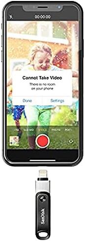 SanDisk 64GB iXpand Flash Drive Go for iPhone and iPad - SDIX60N-064G-GN6NN, Black in Saudi Arabia