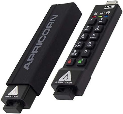 محرك أقراص Aegis الآمنة 4GB من Apricorn 3 NXC 256-Bit مشفر بالأجهزة USB 3.2 من النوع C ، FIPS 140-2 مستوى 3 مصادق عليه (ASK3-NXC-4GB) in Kuwait