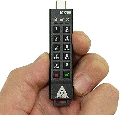 محرك أقراص Aegis الآمنة 4GB من Apricorn 3 NXC 256-Bit مشفر بالأجهزة USB 3.2 من النوع C ، FIPS 140-2 مستوى 3 مصادق عليه (ASK3-NXC-4GB) in Kuwait