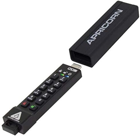 محرك أقراص Aegis الآمنة 4GB من Apricorn 3 NXC 256-Bit مشفر بالأجهزة USB 3.2 من النوع C ، FIPS 140-2 مستوى 3 مصادق عليه (ASK3-NXC-4GB) in Kuwait