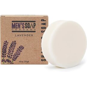 Men's Soap Company Lavender Shaving Soap Made with all Natural Ingredients Creates Rich Lather for a Smooth Shave, Includes Shea Butter and Coconut Oil to Protect and Moisturize your Skin, 4 oz. in Saudi Arabia