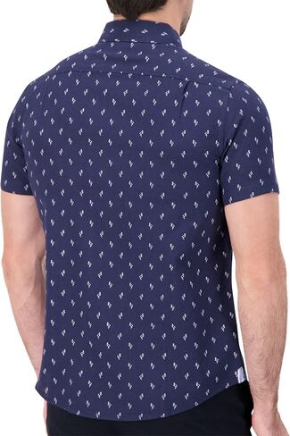 Men's Modern Slim Fit Short Sleeve Button Down Premium Linen Cotton Shirt in Saudi Arabia
