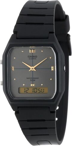 Casio Men's AW48HE-8AV Black Ana-Digi Dual-Time Watch in Saudi Arabia