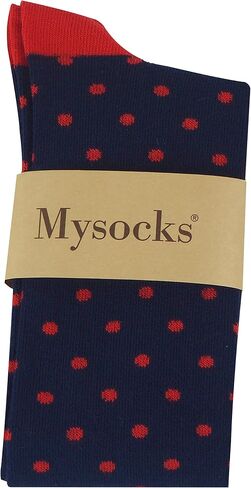 جوارب عالية للركبة من القطن الممشط للجنسين من Mysocks تصميم منقط | اصبع القدم سلس | ناعم الملمس | تعكس أسلوبك in Kuwait