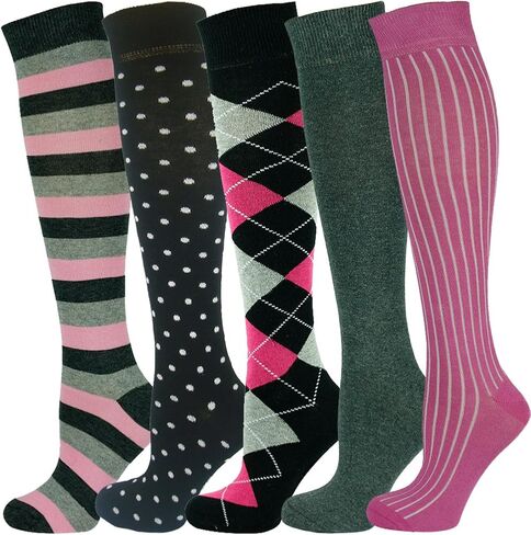 جوارب عالية للركبة من القطن الممشط للجنسين من Mysocks تصميم منقط | اصبع القدم سلس | ناعم الملمس | تعكس أسلوبك in Kuwait