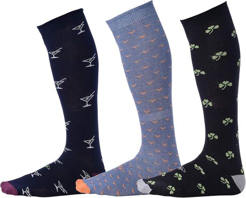 Pierre Henry Over the Calf Socks for Men (3 pairs) | Cotton made over the calf dress socks | Long comfort socks in Kuwait