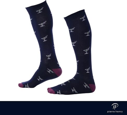 Pierre Henry Over the Calf Socks for Men (3 pairs) | Cotton made over the calf dress socks | Long comfort socks in Kuwait